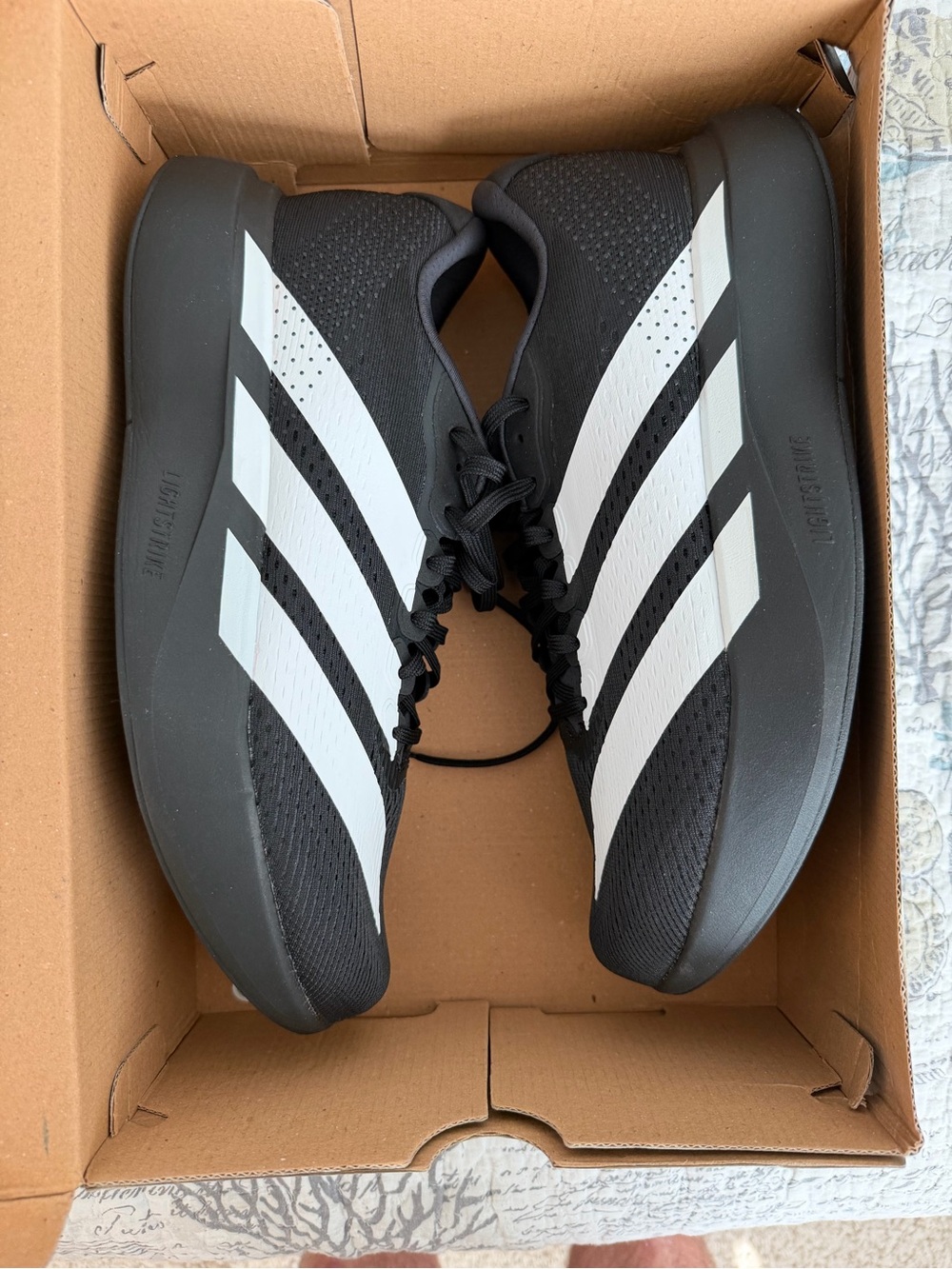 adidas Men's Black & White Athletic Sneakers